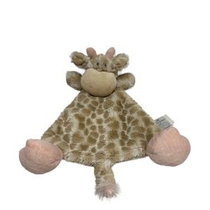 Demdaco Nat and Jules Sadie Giraffe Feet Paws Plush Blankie Lovey Toy Neutral